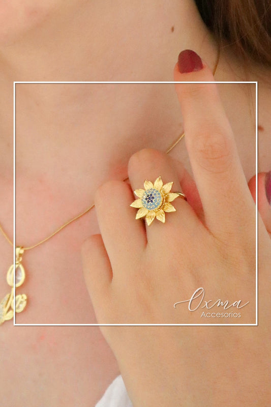 ANILLO GIRASOL GIRATORIO