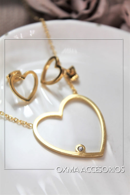 conjunto corazon silueta