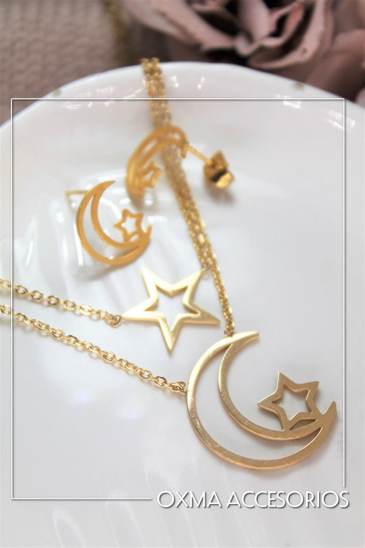 conjunto doble luna y estrella