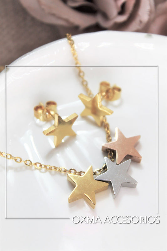 conjunto estrellas tricolor