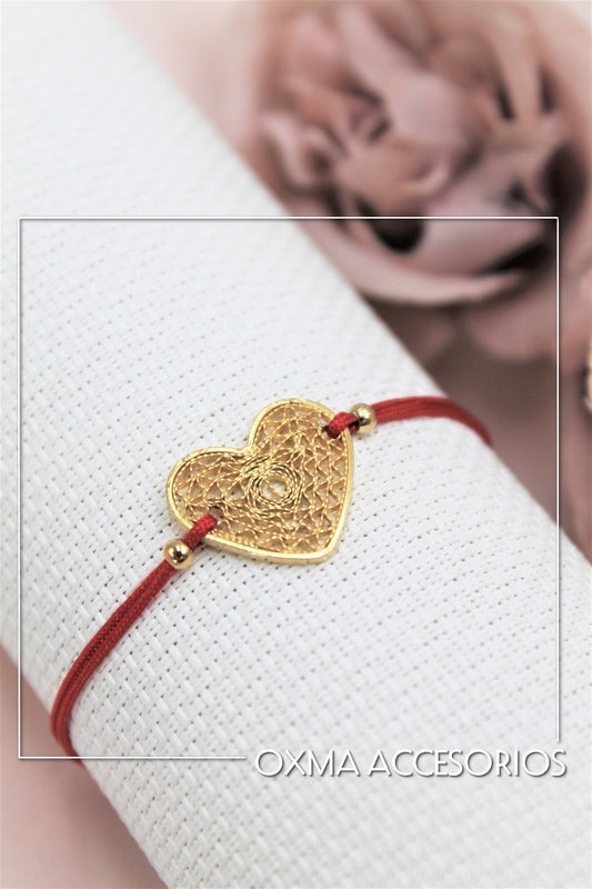 pulsera corazón atrapasueños