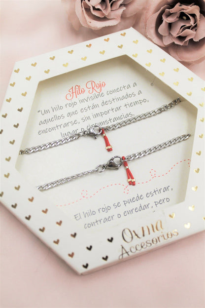 pulsera pareja-siempre contigo 15 cm (dorada)