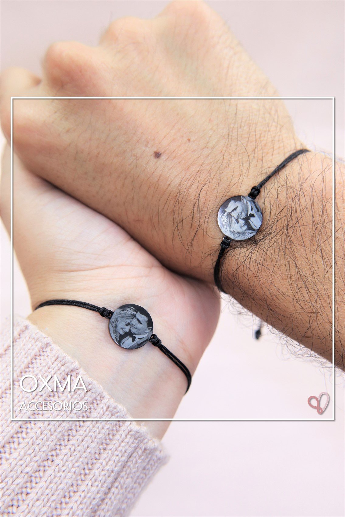 PULSERAS PAREJA CON FOTO